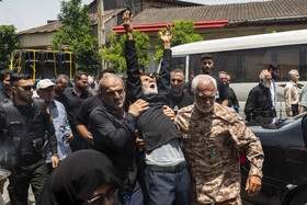 تشییع پیکر مطهر شهید«محمد حیدری» در روستای قادیکلای بزرگ قائمشهر