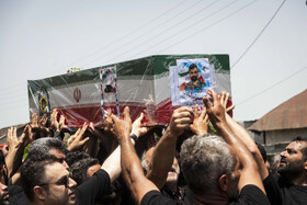 تشییع پیکر مطهر شهید«محمد حیدری» در روستای قادیکلای بزرگ قائمشهر