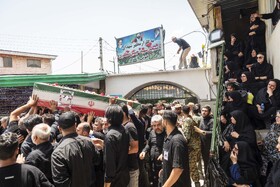 تشییع پیکر مطهر شهید«محمد حیدری» در روستای قادیکلای بزرگ قائمشهر