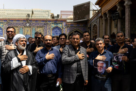 مراسم تشییع پیکر دکتر محمدمهدی طهرانچی در حرم حضرت عبدالعظیم حسنی (ع)