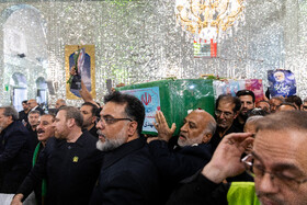 مراسم تشییع پیکر دکتر محمدمهدی طهرانچی در حرم حضرت عبدالعظیم حسنی (ع)
