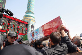 مراسم خاکسپاری شهدای اقتدار ایران در امامزاده صالح (ع) - تهران