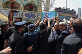 مراسم خاکسپاری شهدای اقتدار ایران در امامزاده صالح (ع) - تهران