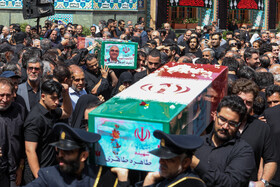 مراسم خاکسپاری شهدای اقتدار ایران در امامزاده صالح (ع) - تهران