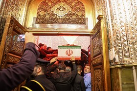 مراسم خاکسپاری شهدای اقتدار ایران در امامزاده صالح (ع) - تهران