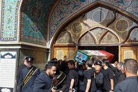 مراسم خاکسپاری شهدای اقتدار ایران در امامزاده صالح (ع) - تهران