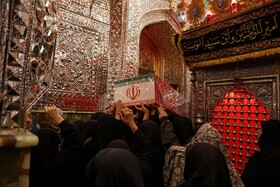 مراسم خاکسپاری شهدای اقتدار ایران در امامزاده صالح (ع) - تهران
