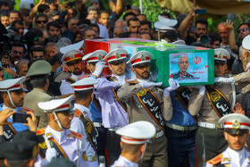 مراسم خاکسپاری پیکر سپهبد شهید محمد باقری