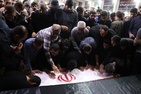 مراسم تشییع پیکر شهید «سعید آذربادگان» - بندرعباس