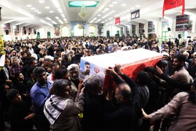 مراسم تشییع پیکر شهید «سعید آذربادگان» - بندرعباس
