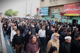 مراسم تشییع پیکر شهید «سعید آذربادگان» - بندرعباس