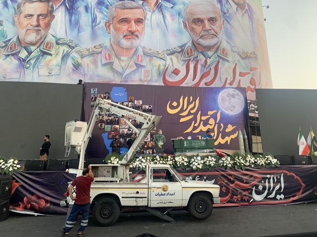 آمادهسازی مسیر تشییع شهدا از سحرگاه آغاز شد