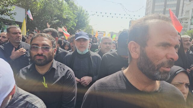 حضور رئیس مجلس در مراسم تشییع شهدای اقتدار