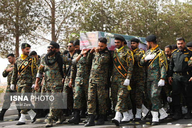 تشییع شهید مدافع وطن «سرگرد صالح بنا» - یزد