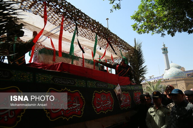 عکس تزئینی است تشییع پیکر مطهر ۲ شهید تجاوز رژیم صهیونیستی در استان خوزستان