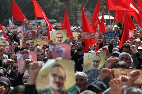 تشییع پیکر سپهبد شهید علی شادمانی - همدان