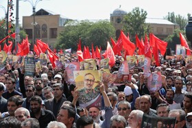 تشییع پیکر سپهبد شهید علی شادمانی - همدان
