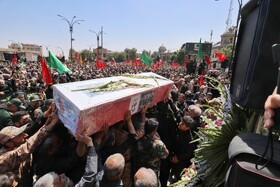 تشییع پیکر سپهبد شهید علی شادمانی - همدان