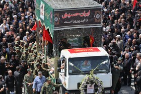 تشییع پیکر سپهبد شهید علی شادمانی - همدان