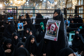 خاکسپاری پیکر شهید سرلشکر سلامی فرمانده کل سپاه در حرم حضرت عبدالعظیم حسنی (ع) - تهران