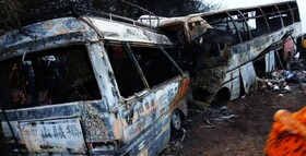 ۶۶ کشته و زخمی در پی برخورد و آتش‌ گرفتن ۲ اتوبوس در شمال تانزانیا