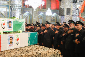 وداع با پیکر چهار شهید حمله رژیم صهیونیستی در مشهد