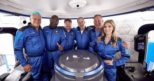 «بلو اوریجین» ۶ گردشگر فضایی را به سفر زیرمداری فرستاد