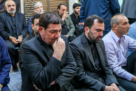 محمد مخبر در مراسم ختم شهید دکتر محمدمهدی طهرانچی