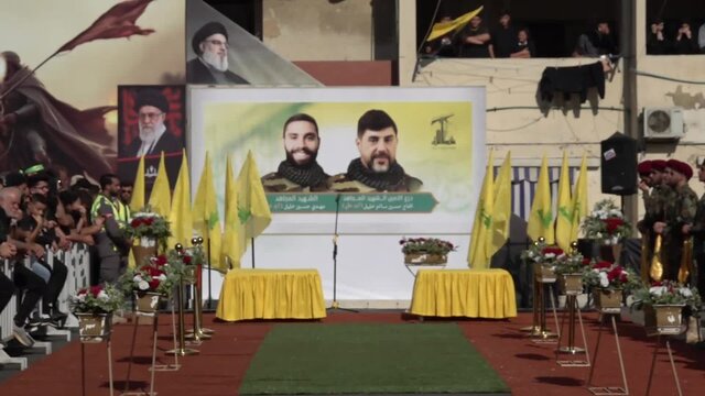 تشییع پیکر محافظ سید حسن نصرالله در بیروت