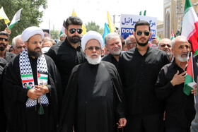 حضور امام جمعه کرمانشاه راهپیمایی جمعه خشم و نصر در کرمانشاه