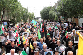 راهپیمایی جمعه خشم و نصر در کرمانشاه برگزار شد