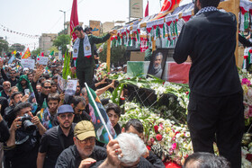 تشییع پیکر سرلشگر محمد سعید ایزدی و جانباز شهید محمد آقازیارتی - قم