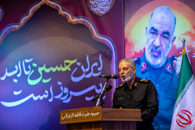  امیر سرلشکر سید عبدالرحیم موسوی در مراسم یادبود سرلشکر حسین سلامی
