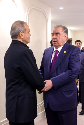 دیدار روسای جمهور ایران و تاجیکستان