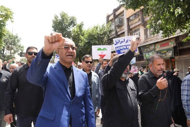 راهپیمایی مردم کرمانشاه در محکومیت جنایات آمریکا و رژیم صهیونیستی