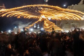 آیین مشعل گردانی در شب تاسوعا‎ - مشهد