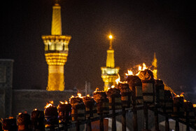آیین مشعل گردانی در شب تاسوعا‎ - مشهد