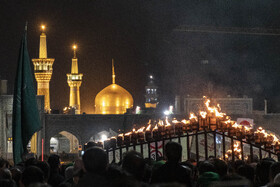 آیین مشعل گردانی در شب تاسوعا‎ - مشهد