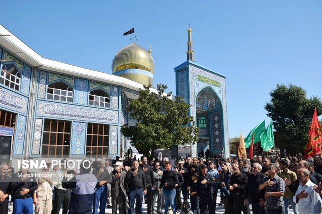 عزاداری تاسوعای حسینی در امامزادگان ابراهیم و قاسم (ع) آستارا