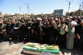 مراسم وداع و تشییع سرباز مدافع وطن عباس حیدری در همدان
