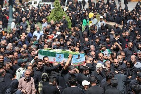 مراسم وداع و تشییع سرباز مدافع وطن عباس حیدری در همدان