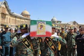 مراسم وداع و تشییع سرباز مدافع وطن عباس حیدری در همدان
