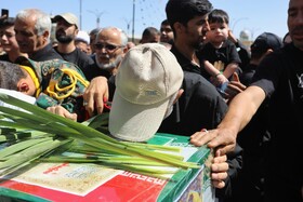 مراسم وداع و تشییع سرباز مدافع وطن عباس حیدری در همدان