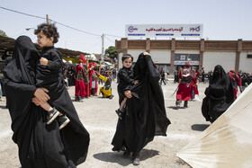 مراسم سنتی خیمه‌سوزان ظهر عاشورا در قزوین