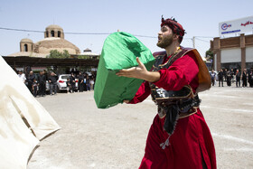 مراسم سنتی خیمه‌سوزان ظهر عاشورا در قزوین