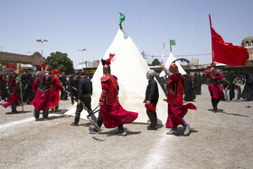 مراسم سنتی خیمه‌سوزان ظهر عاشورا در قزوین
