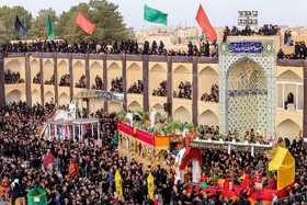 آیین سنتی نخل گردانی عصر عاشورا - حسینیه سفید اشکذر یزد
