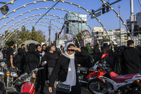 مراسم آیینی خیمه سوزان میدان احمدآباد - مشهد