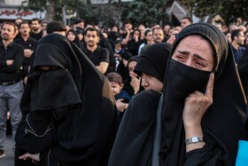 مراسم آیینی خیمه سوزان در میدان احمدآباد - مشهد