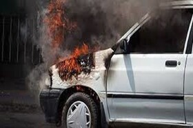 آتش‌سوزی در پارکینگ یک بیمارستان کرمانشاه/ ۶ خودرو خسارت دید